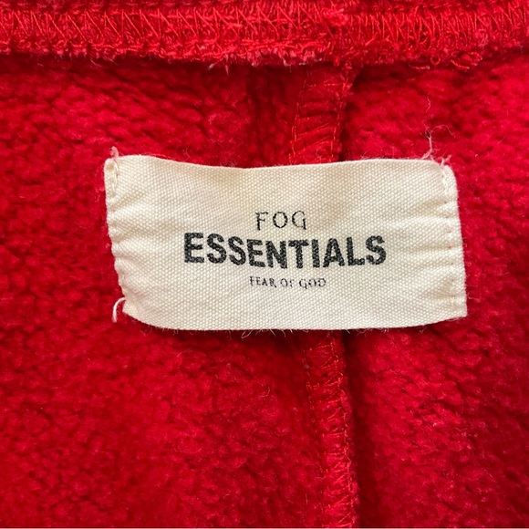 Fear Of God FOG Essentials Red Sweatpants Men’s M Joggers - Picture 10 of 16
